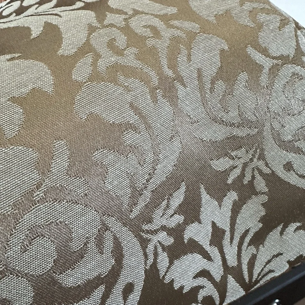New Classic Woven Damask Jacquard Fabric Metallic Gold Silver 57x38